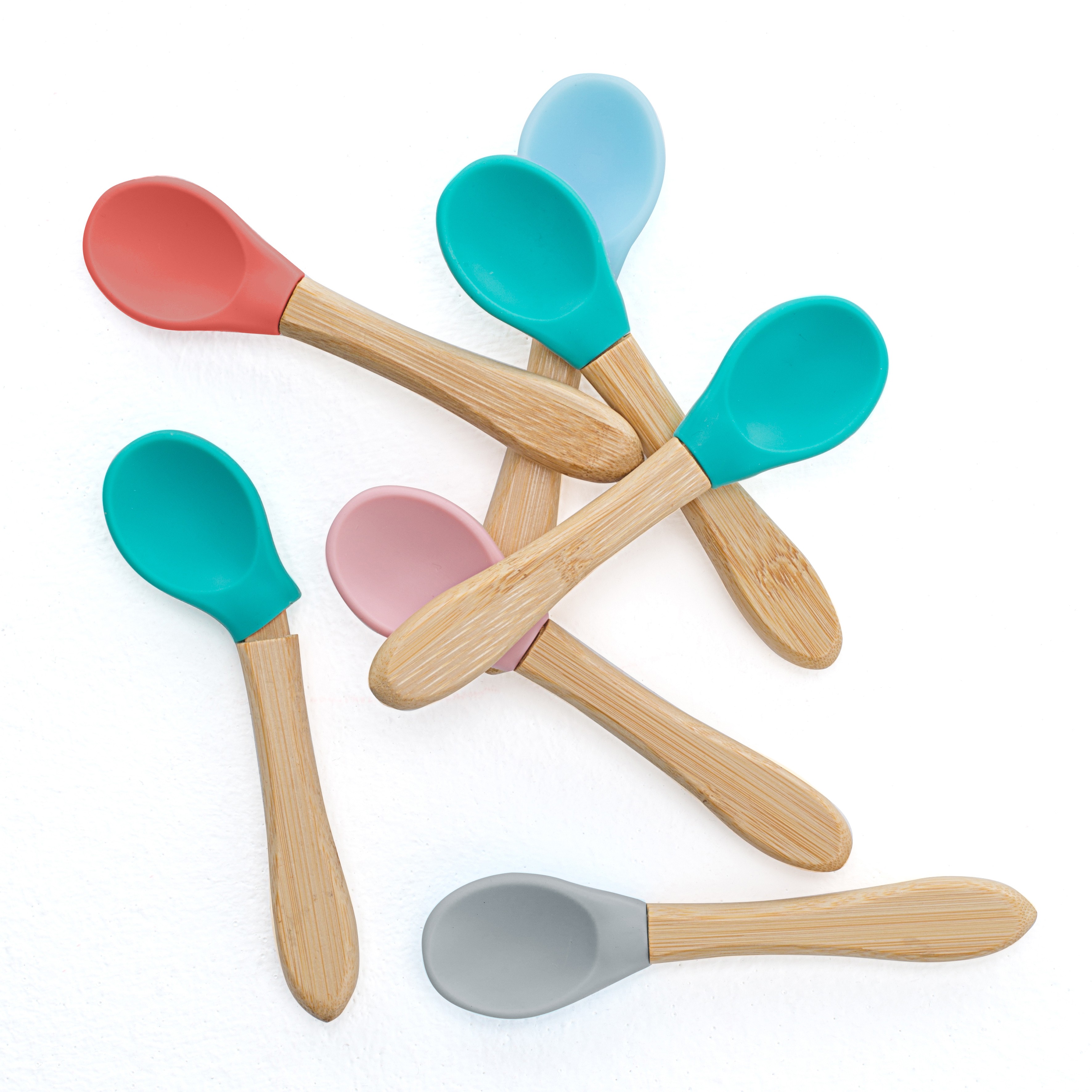 Minikoioi, Łyżeczki do nauki samodzielnego jedzenia zielona niebieska