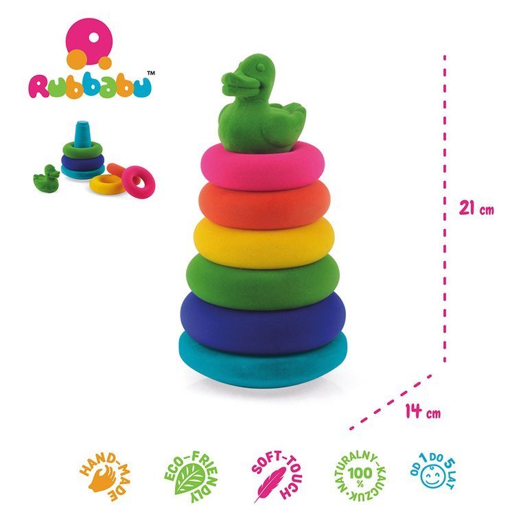 Rubbabu, Układanka edukacyjno-sensoryczna piramida z kaczuszką