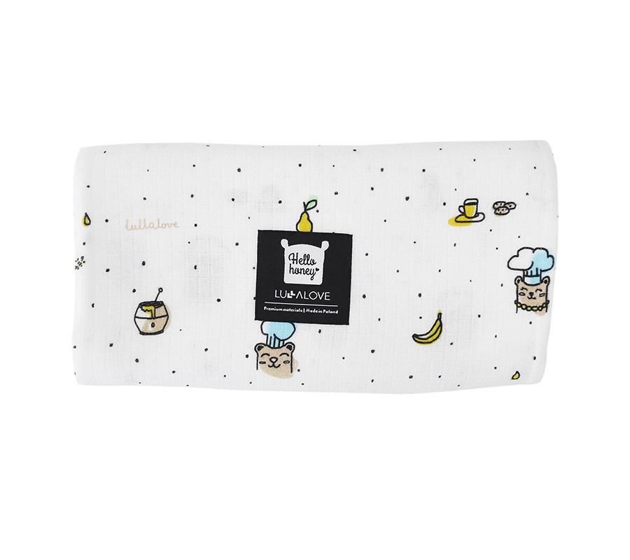Lullalove, otulacz muślinowy 100x100cm Kucharz