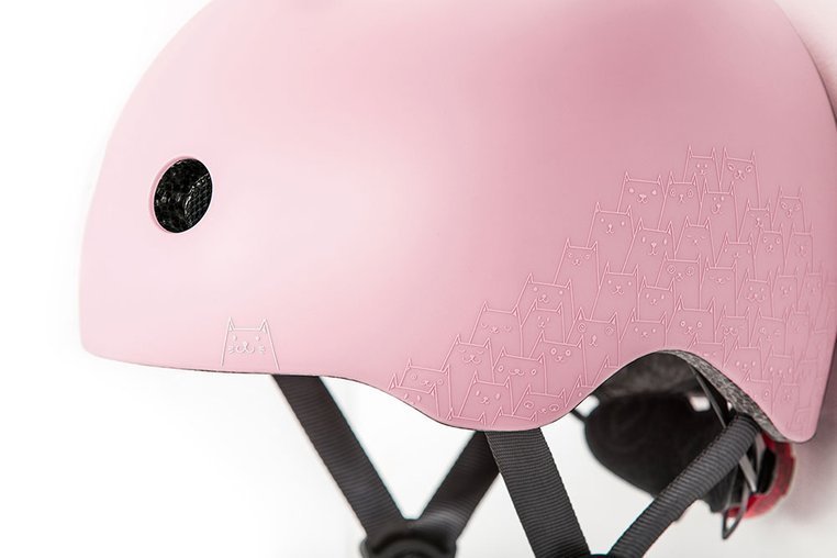 Scootandride, Kask z odblaskami XXS-S dla dzieci 1-5 lat Rose Cat