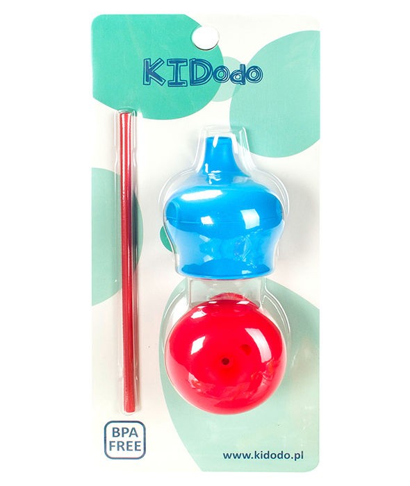 KIDodo, Zestaw Silikonowych Nakładek na Kubki, Niebieska + Czerwona