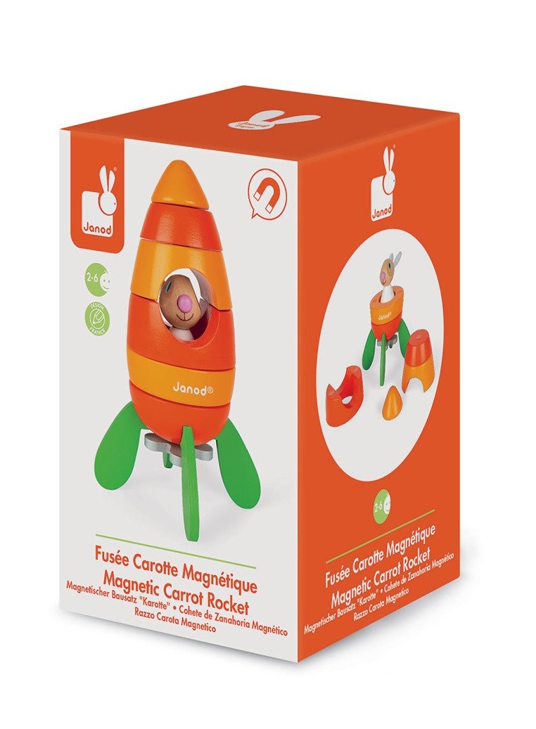 Janod, Rakieta drewniana magnetyczna marchewka z Królikiem
