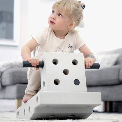 MODU, Explorer kit 8in1 - jeździk i Kreatywne klocki rozwijające motorykę dużą - żółte