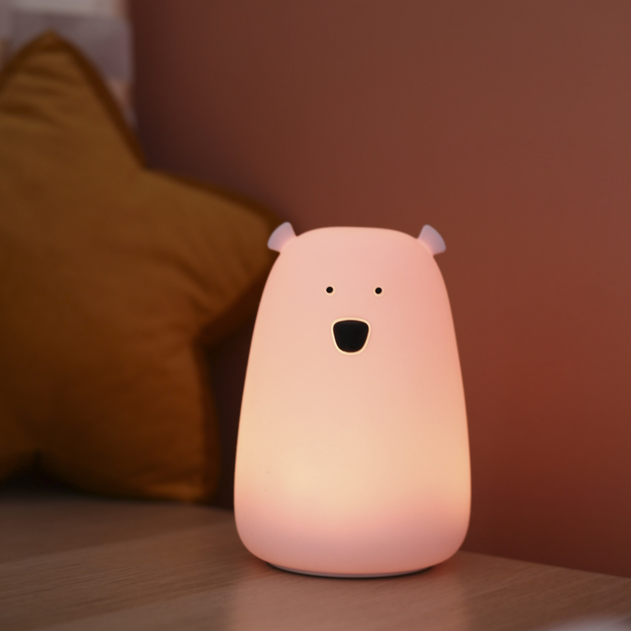 Rabbit&Friends, Lampka Silikonowa duży miś Lawenda