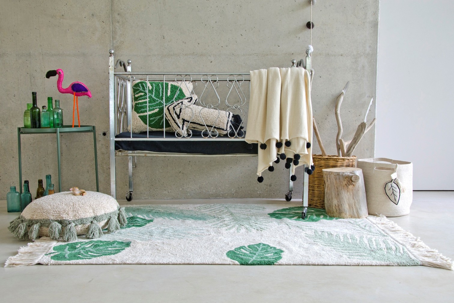 Lorena Canals, Dywan do prania w pralce Tropical Green Lorena Canals, Dywan do prania w pralce Tropical Green