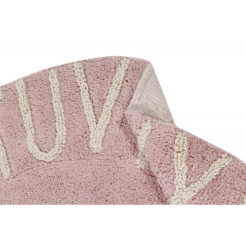 Lorena Canals, Dywan do prania w pralce Round ABC Vintage Nude - Natural Lorena Canals, Dywan do prania w pralce Round ABC Vintage Nude - Natural