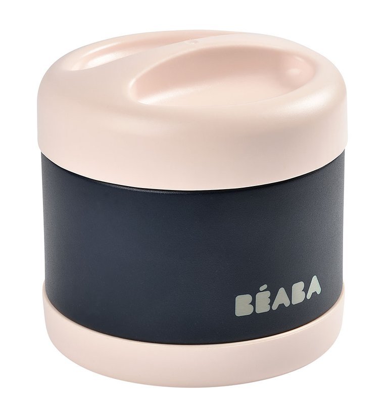 Beaba, Pojemnik - termos obiadowy ze stali nierdzewnej z hermetycznym zamknięciem duży 500 ml light pink/night blue Beaba, Pojemnik - termos obiadowy ze stali nierdzewnej z hermetycznym zamknięciem duży 500 ml light pink/night blue