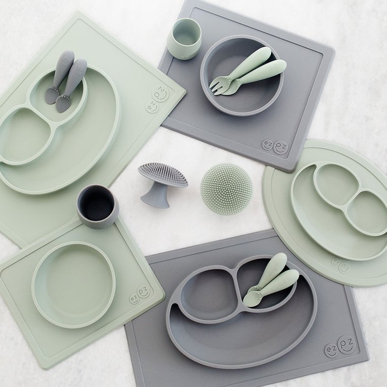 EZPZ, Silikonowa myjka czyścik do naczyń bez bakterii szara