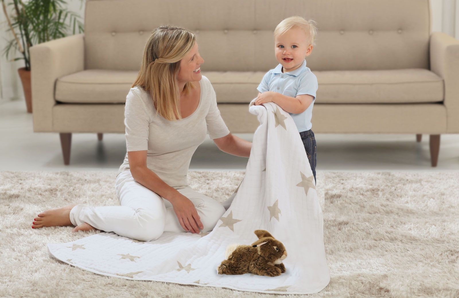 Duży kocyk muślinowy 120x120 super star scout