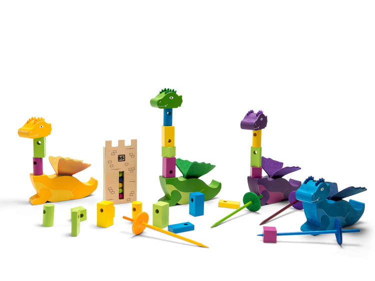 BS Toys, drewniana gra zręcznościowa Wieża smoka