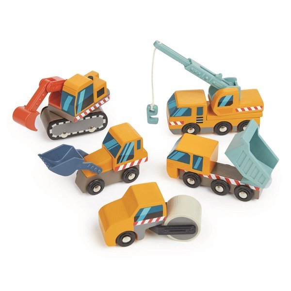 Tender Leaf Toys, Drewniane pojazdy budowlane