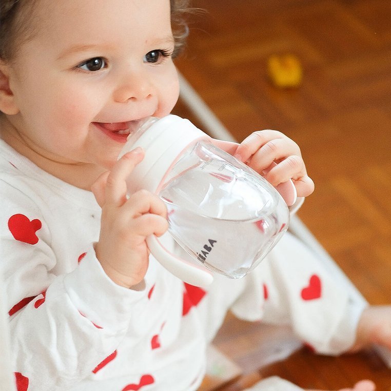 Beaba, Butelka treningowa 2 w 1 tritanowa 210 ml old pink