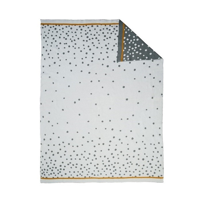 Done By Deer, Dots Kocyk Dzianinowy Grey Done By Deer, Dots Kocyk Dzianinowy Grey