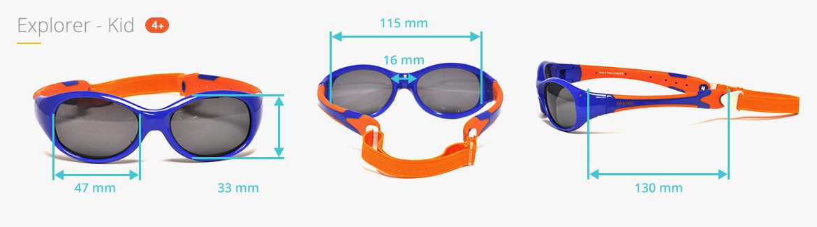 Okulary przeciwsłoneczne,  Explorer Polarized - Navy and Orange 4-7 lat Okulary przeciwsłoneczne,  Explorer Polarized - Navy and Orange 4-7 lat