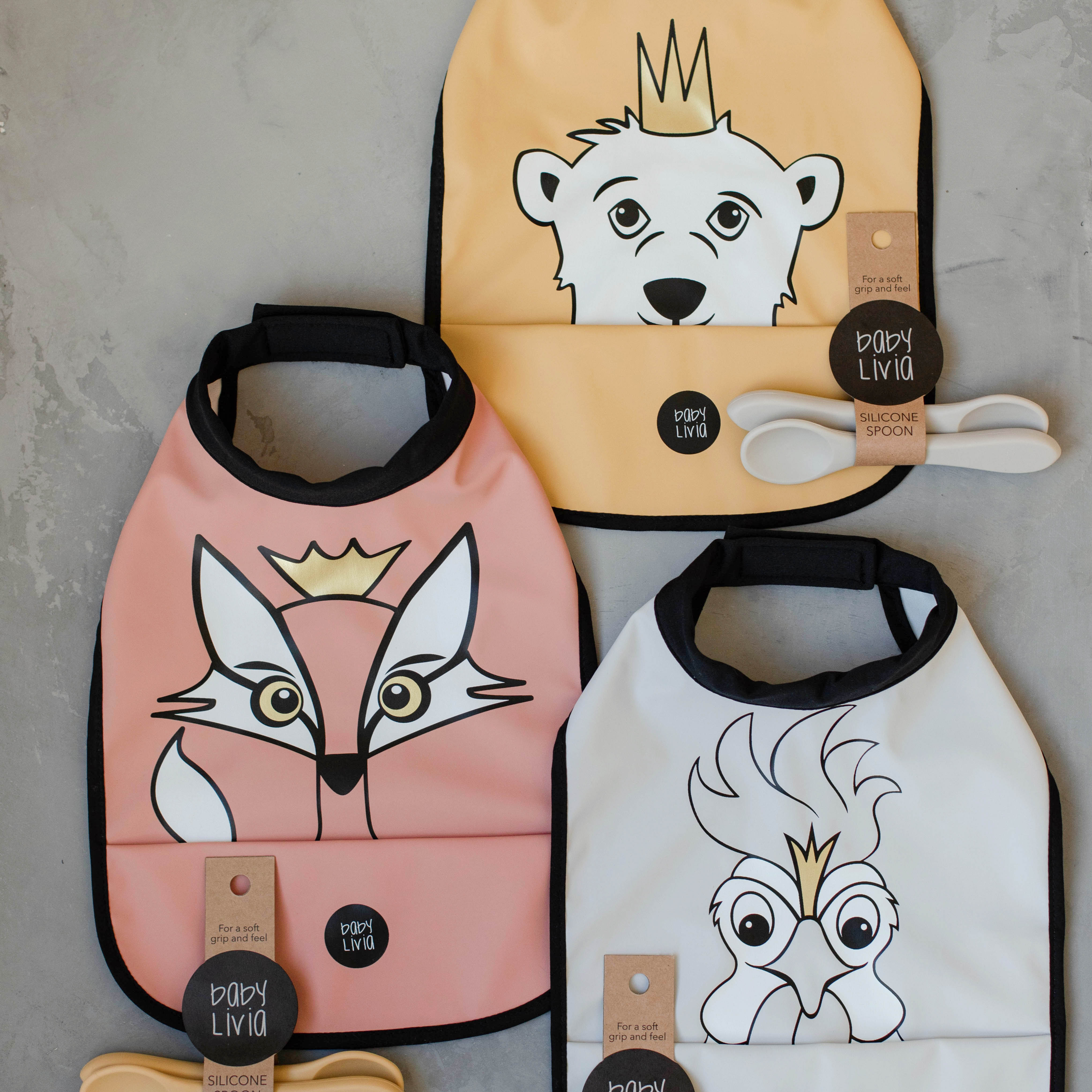 Baby Livia, Śliniak Mint Miś Baby Livia, Śliniak Mint Miś