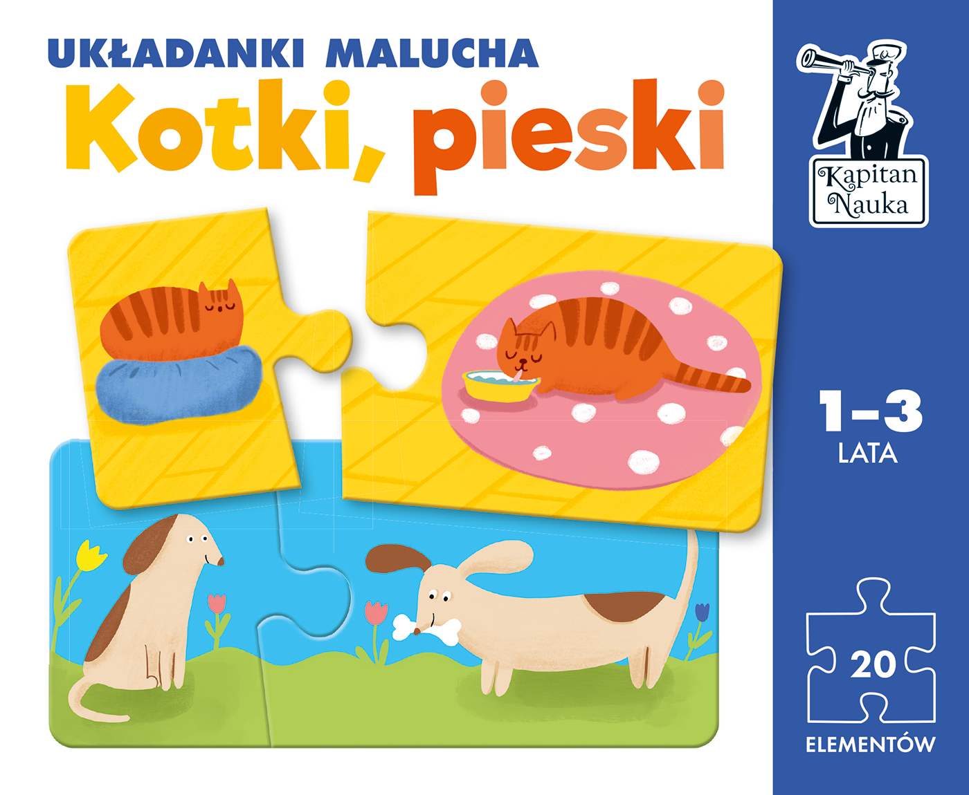 Kotki, pieski Układanki malucha Kapitan Nauka Kotki, pieski Układanki malucha Kapitan Nauka