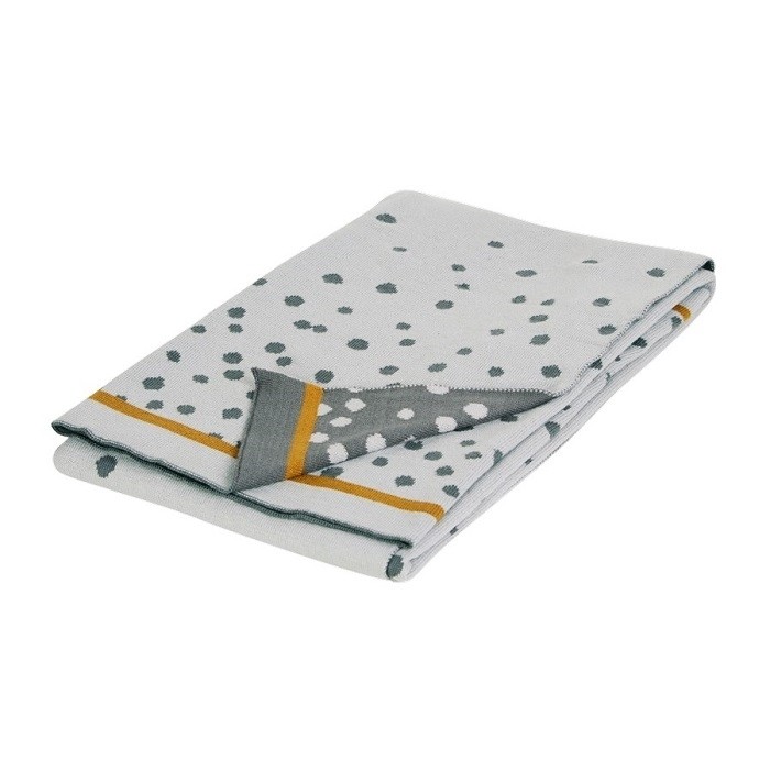 Done By Deer, Dots Kocyk Dzianinowy Grey Done By Deer, Dots Kocyk Dzianinowy Grey