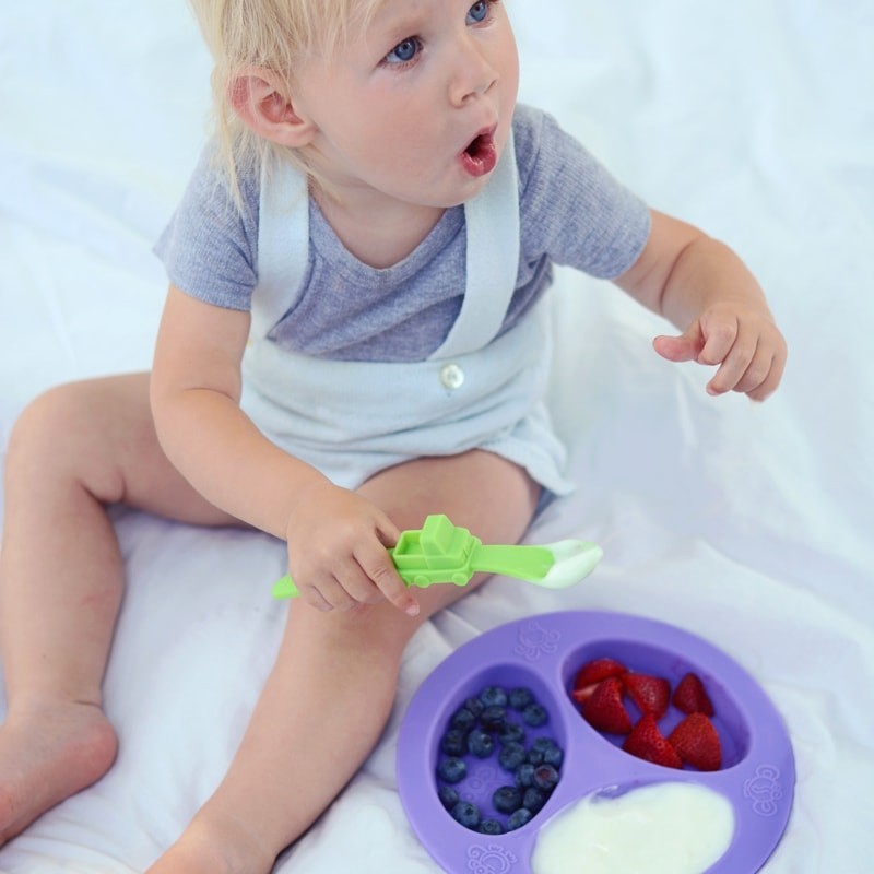 oogaa, Silikonowa łyżeczka do karmienia Green Truck