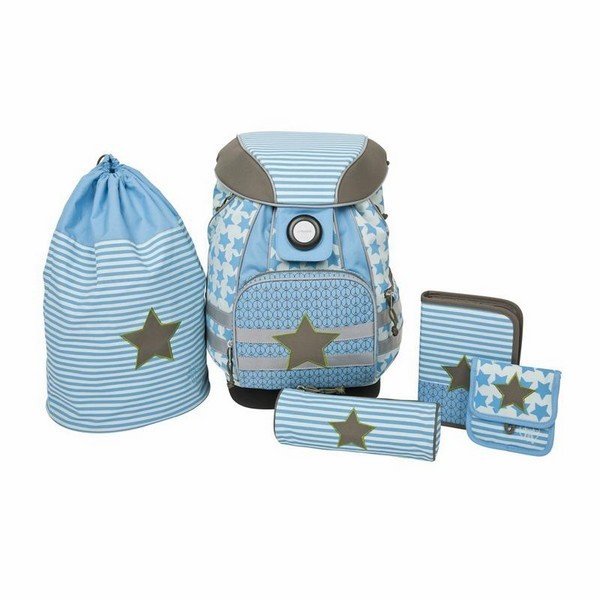 Lassig, zestaw Tornister - 5 części 4K Starlight olive