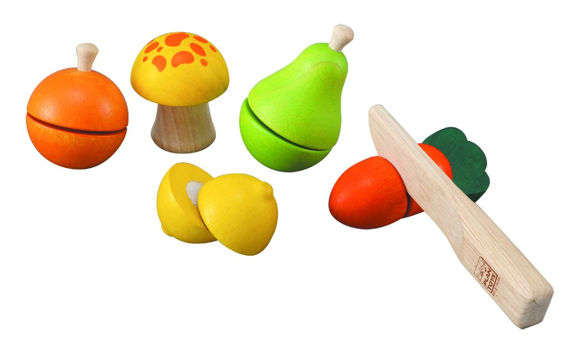 Drewniane warzywa i owoce do krojenia, Plan Toys Drewniane warzywa i owoce do krojenia, Plan Toys