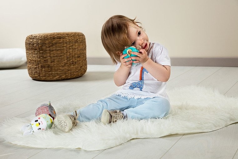 Lilliputiens, Zestaw 4 pluszowych klocków – zwierzątek wielofunkcyjnych Las 3 m + Lilliputiens, Zestaw 4 pluszowych klocków – zwierzątek wielofunkcyjnych Las 3 m +