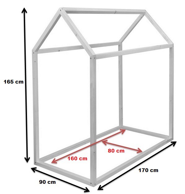 Moon - łóżeczko Domek White Moon - łóżeczko Domek White