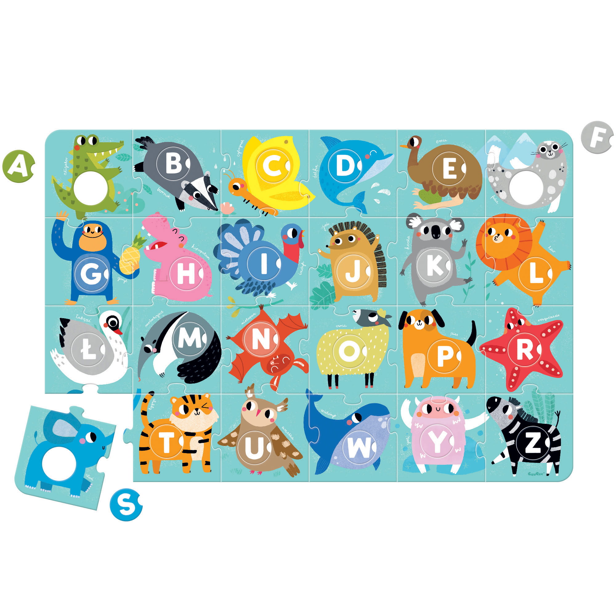 Czuczu, Duuuże puzzle z dziurką Alfabet Czuczu, Duuuże puzzle z dziurką Alfabet