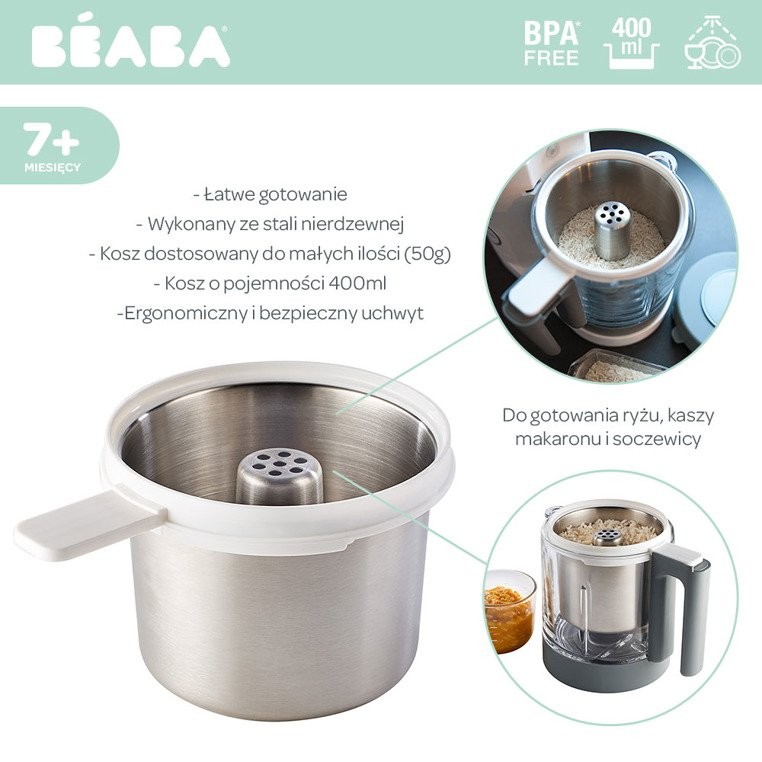 Beaba, Koszyczek do gotowania ryżu/makaronu do Babycook® NEO/Smart Beaba, Koszyczek do gotowania ryżu/makaronu do Babycook® NEO/Smart