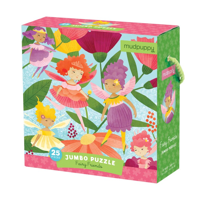 Mudpuppy, Puzzle podłogowe Jumbo Wróżki 25 elementów 2+