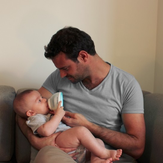 Nanobebe, Smoczek silikonowy na butelkę - szybki przepływ - 2 szt.