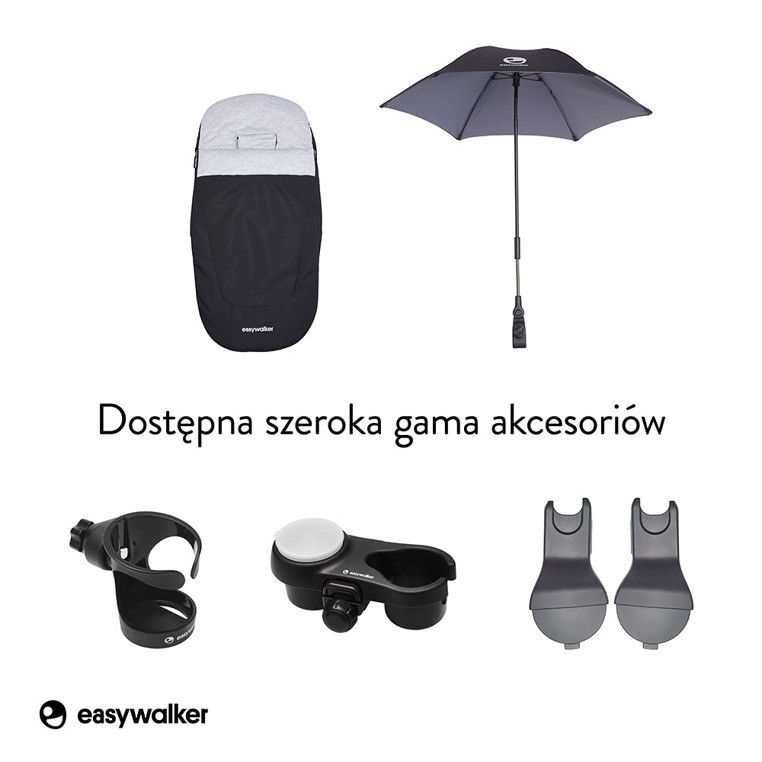 Easywalker, Harvey² Wózek głęboko-spacerowy Night Black (zawiera stelaż, siedzisko z budką i pałąkiem) Easywalker, Harvey² Wózek głęboko-spacerowy Night Black (zawiera stelaż, siedzisko z budką i pałąkiem)