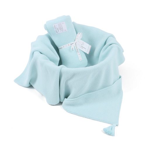 Kocyk z kapturem Bamboo Hoodie - miętowy