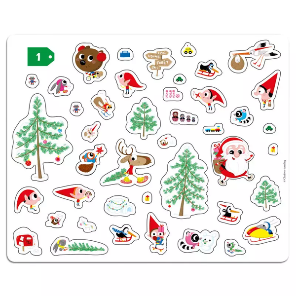 Auzou Zestaw 200 Naklejek Święty Mikołaj  