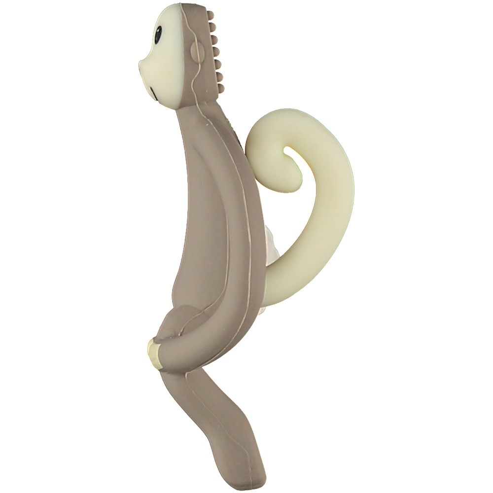 Matchstick Monkey, Gryzak Masujący ze Szczoteczką Szary Matchstick Monkey, Gryzak Masujący ze Szczoteczką Szary