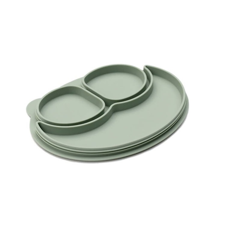 EZPZ, Silikonowa pokrywka do małego talerzyka Mini Mat pastelowa zieleń