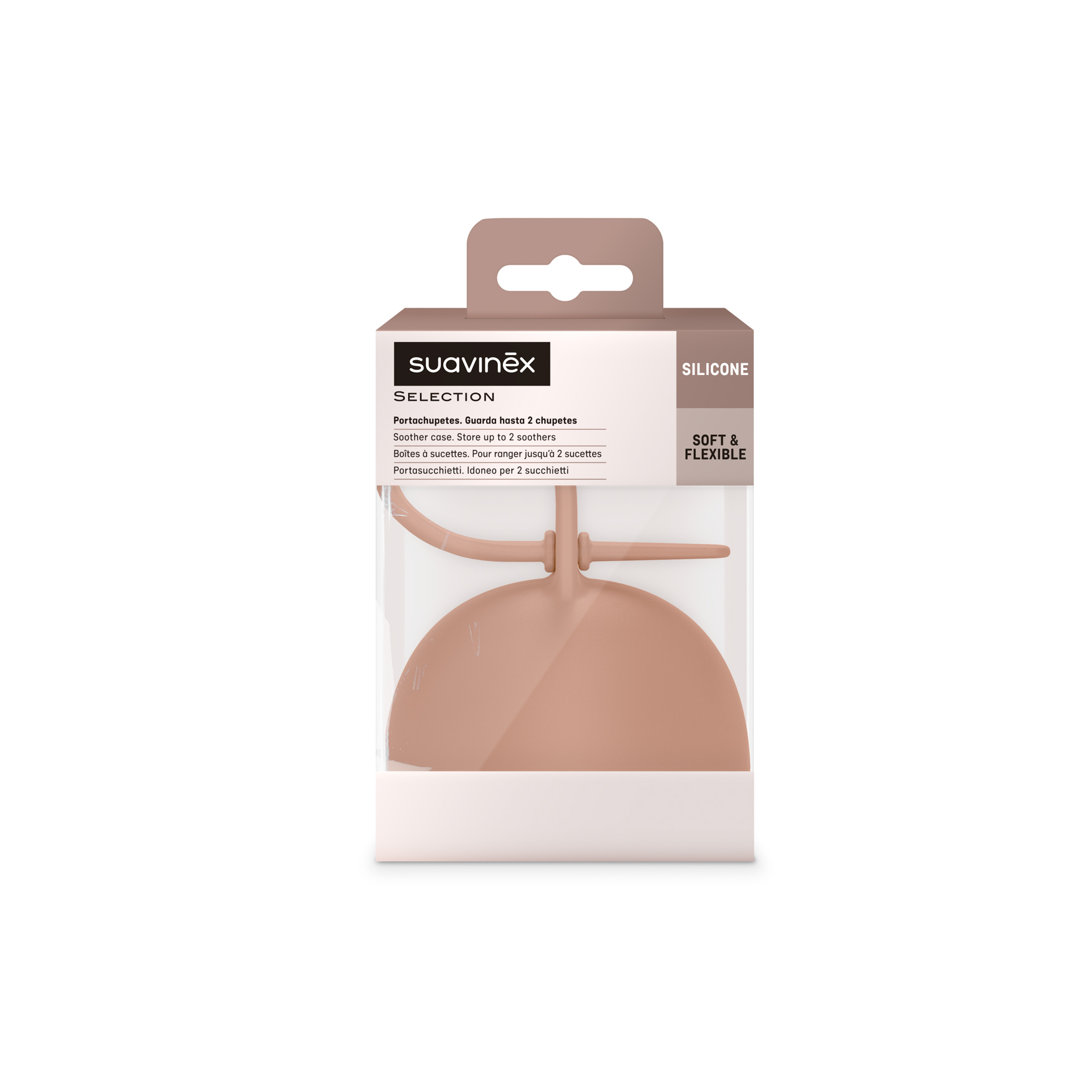 Suavinex, Silikonowe etui na smoczek ceglasty