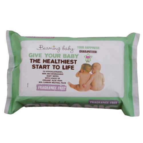 Beaming Baby, Organiczne Chusteczki Nawilżane BEZZAPACHOWE - do skóry bardzo delikatnej, 72 szt. Beaming Baby, Organiczne Chusteczki Nawilżane BEZZAPACHOWE - do skóry bardzo delikatnej, 72 szt.