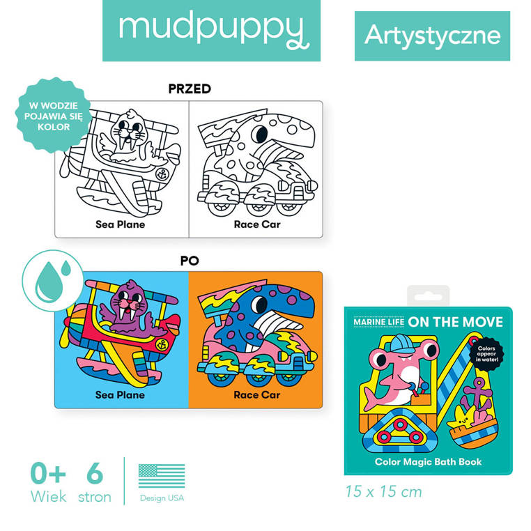 Mudpuppy, Magiczna książeczka do kąpieli Podwodni kierowcy