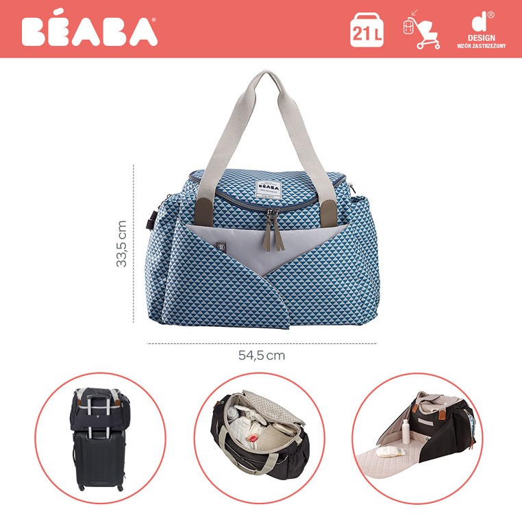 Beaba, Torba dla mamy Sydney PLAY PRINT blue Beaba, Torba dla mamy Sydney PLAY PRINT blue