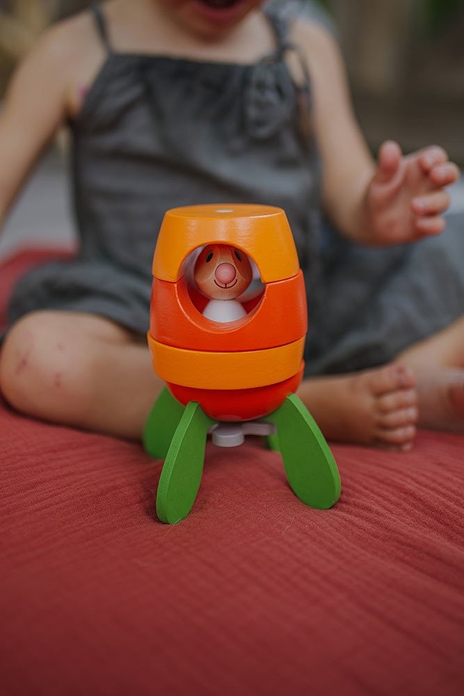 Janod, Rakieta drewniana magnetyczna marchewka z Królikiem