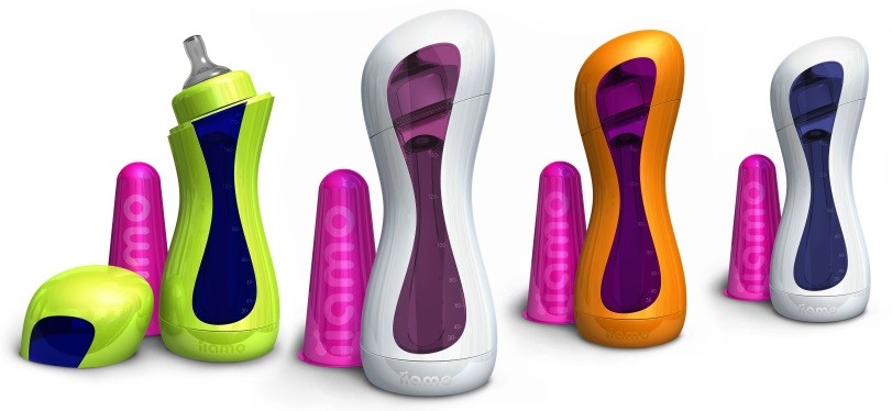 Samopodgrzewająca się butelka iiamo go - pomarańczowo-purpurowa