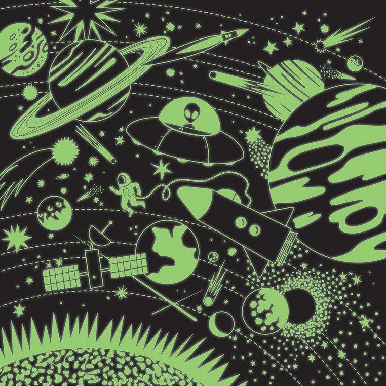 Mudpuppy, Puzzle rodzinne świecące w ciemności Kosmos 500 elementów 8+