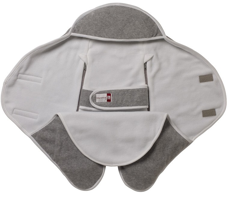 Red castle, Otulacz rożek Babynomade 0-6m Double Fleece Light grey/ White Red castle, Otulacz rożek Babynomade 0-6m Double Fleece Light grey/ White