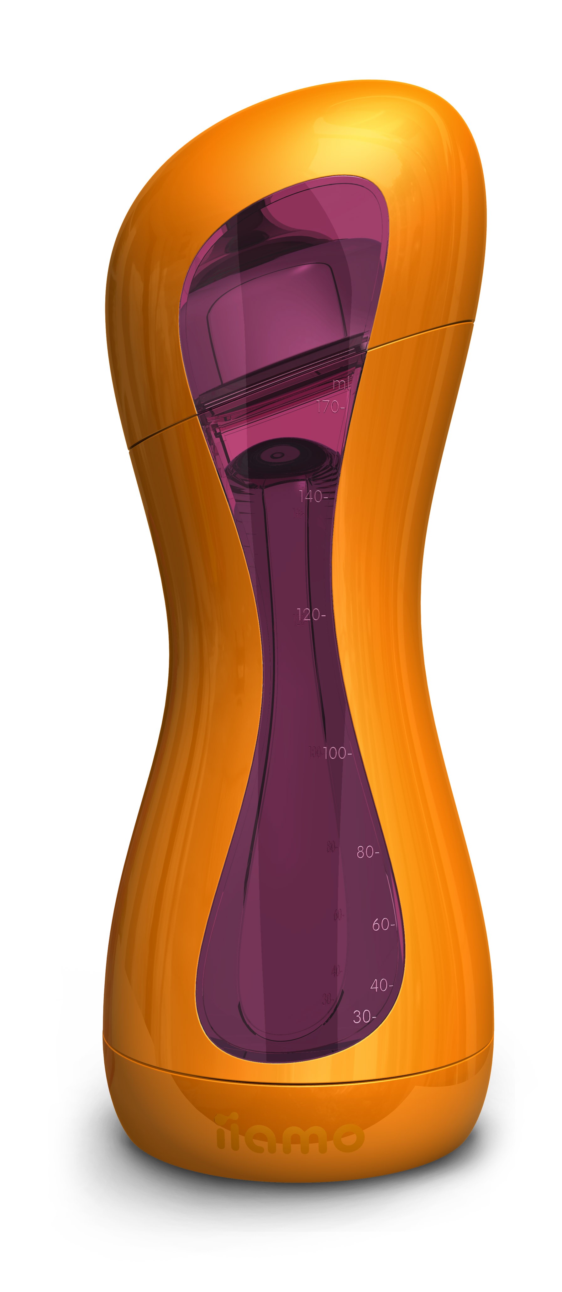 Samopodgrzewająca się butelka iiamo go - pomarańczowo-purpurowa