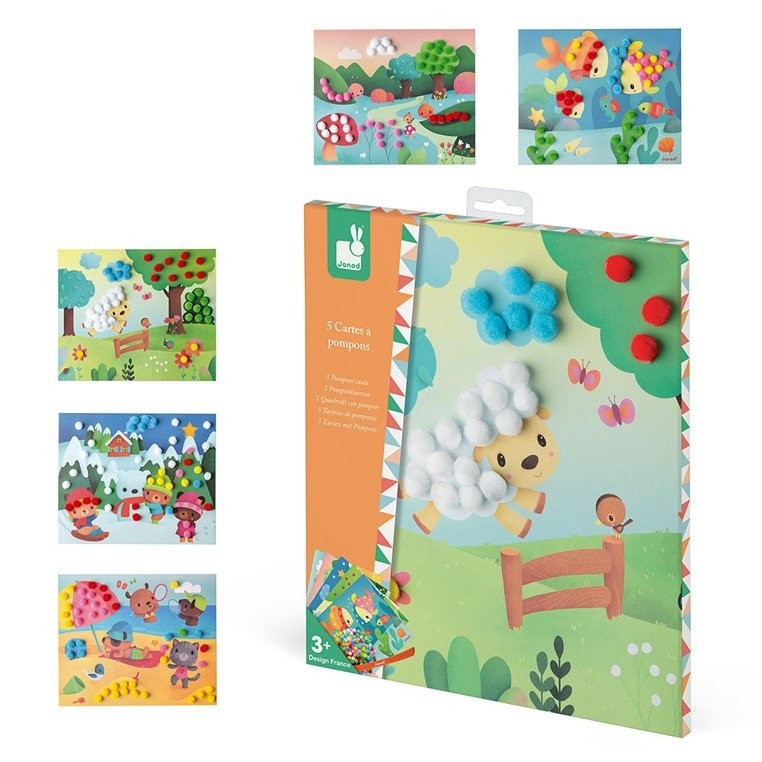 Janod, Zestaw kreatywny Pompony Na łonie natury