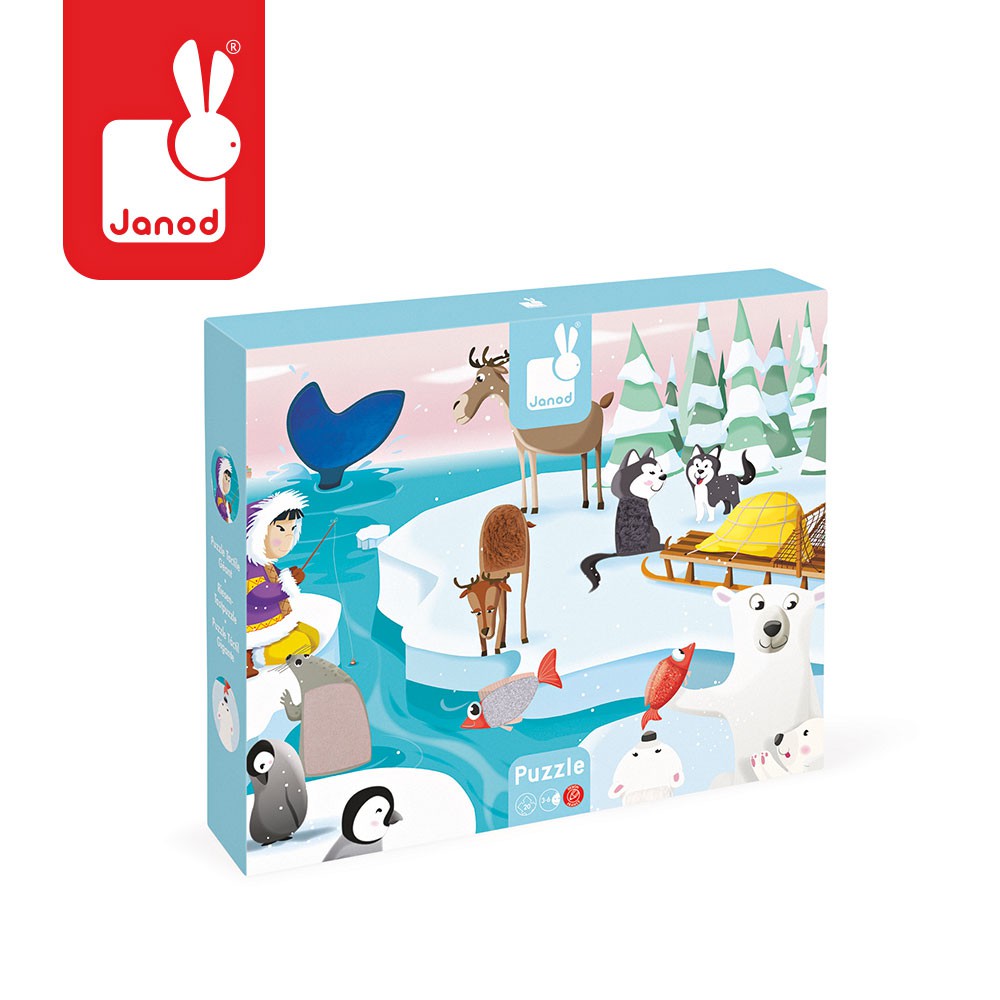 Janod, puzzle sensoryczne 20 elementów Lodowa kraina Janod, puzzle sensoryczne 20 elementów Lodowa kraina