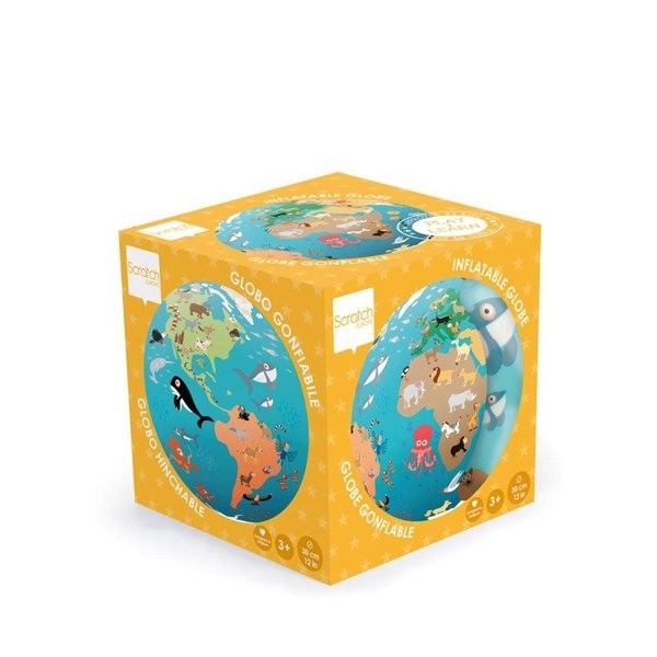 Scratch, Piłka dmuchana Mapa Świata 40 cm