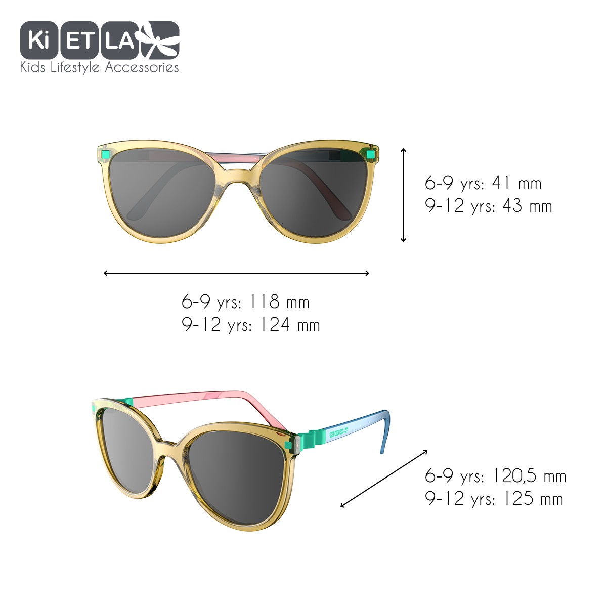 Ki ET LA, Okulary Przeciwsłoneczne CraZyg-Zag SUN BuZZ, Memphis, 6-9 lat