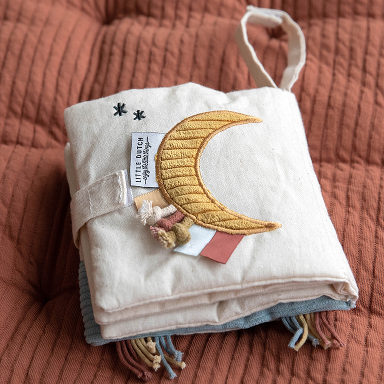 Little Dutch Pure & Nature Książeczka Aktywizująca Tęcza Bio bawełna