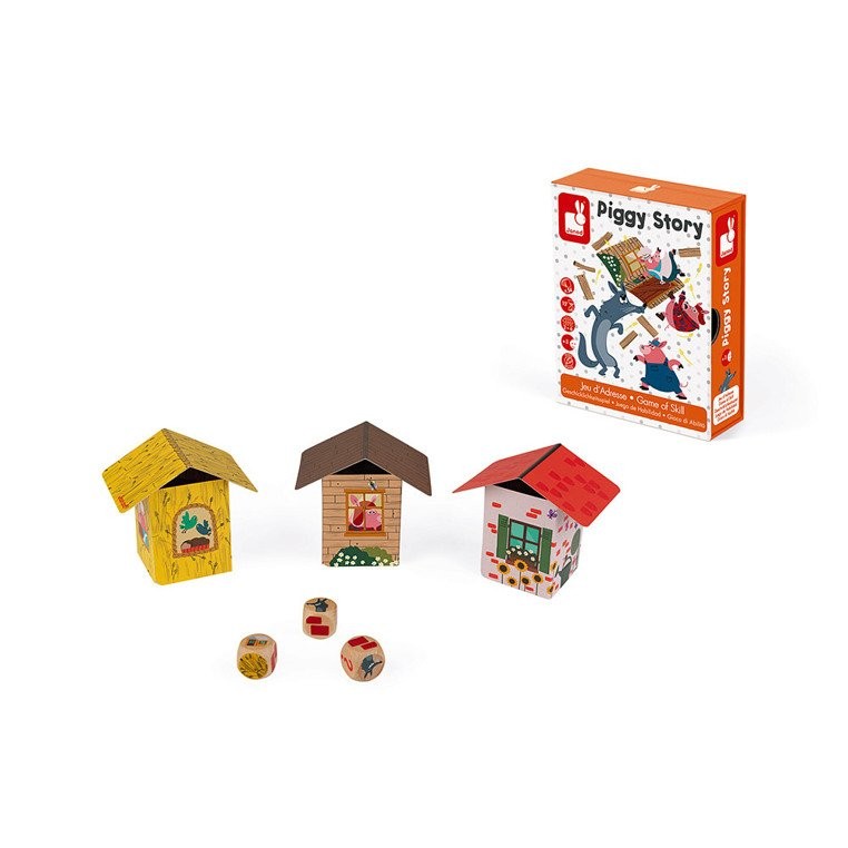 Janod, Gra zręcznościowa Trzy świnki Janod, Gra zręcznościowa Trzy świnki